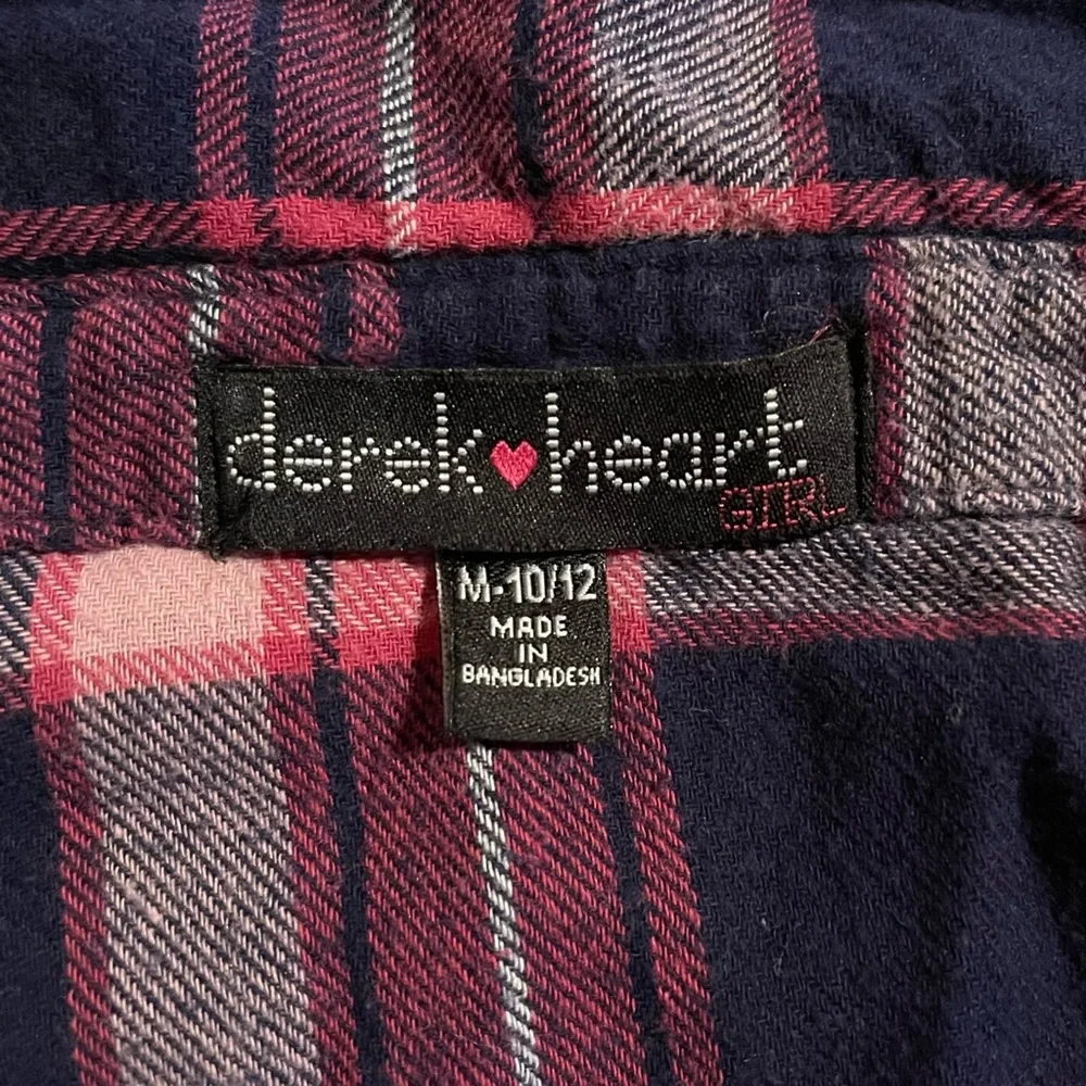 Derek Heart Pink Plaid Cotton Flannel Shirt